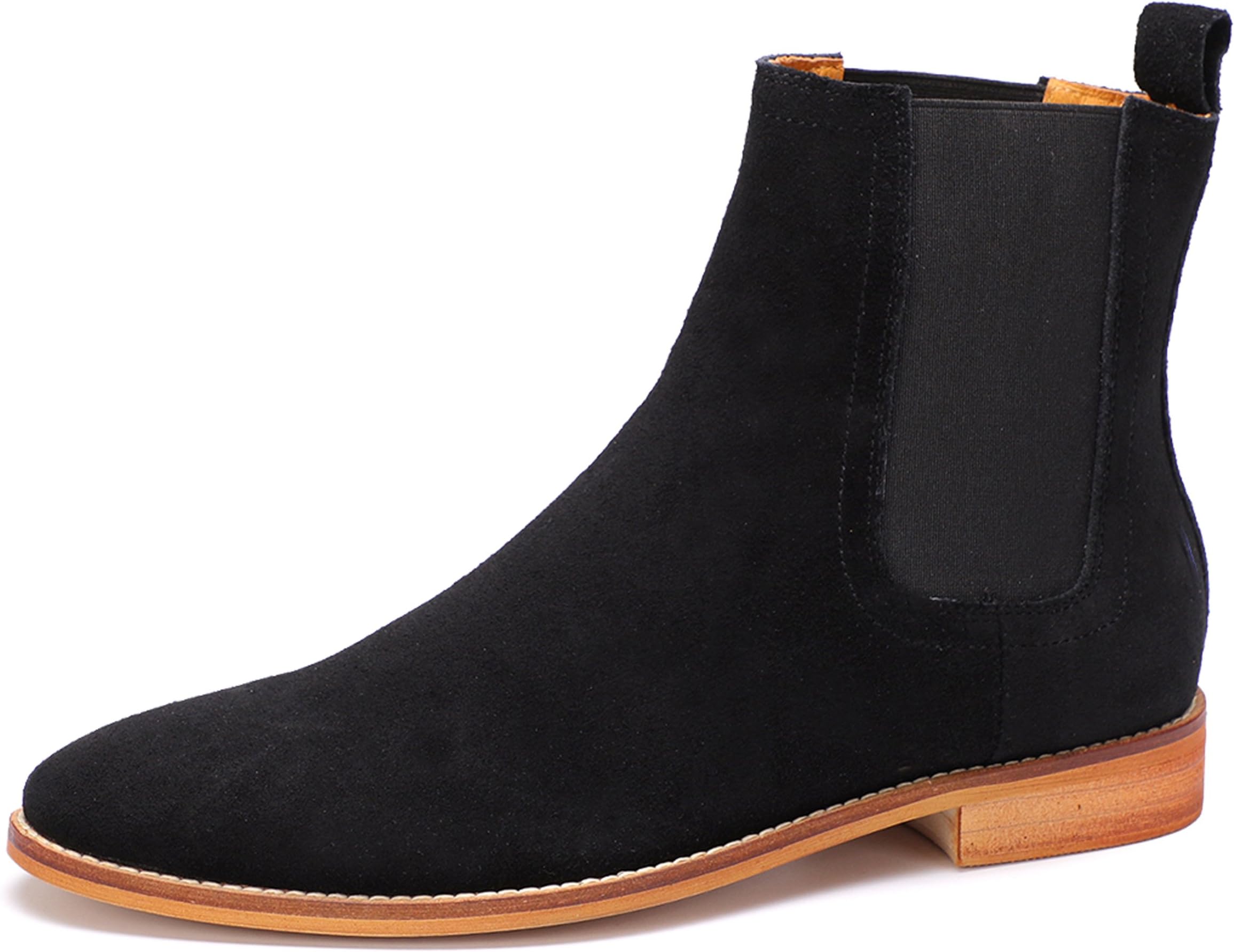 Chelsea Boots for Men Genuine Leather Suede Shoes Stylish Italian Design for Formal and Casual Outfits, Soft and Comfortable Slip On Ankle Boots