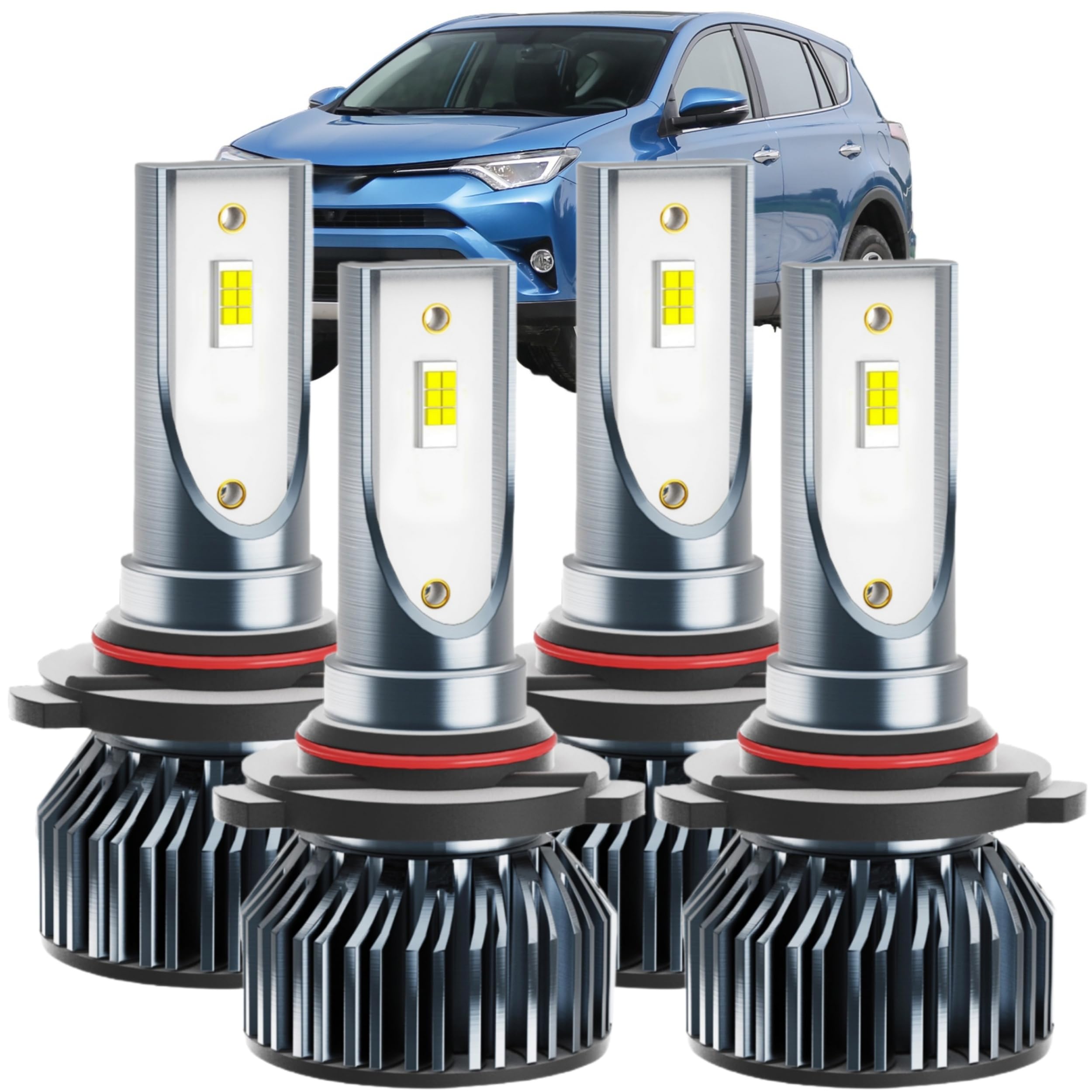 RAV4 Dedicated Accessory,Fit for 2013 2014 2015 RAV4,9005 Hi Lo Beam,Plug and Play,No Errors,Pack of 4