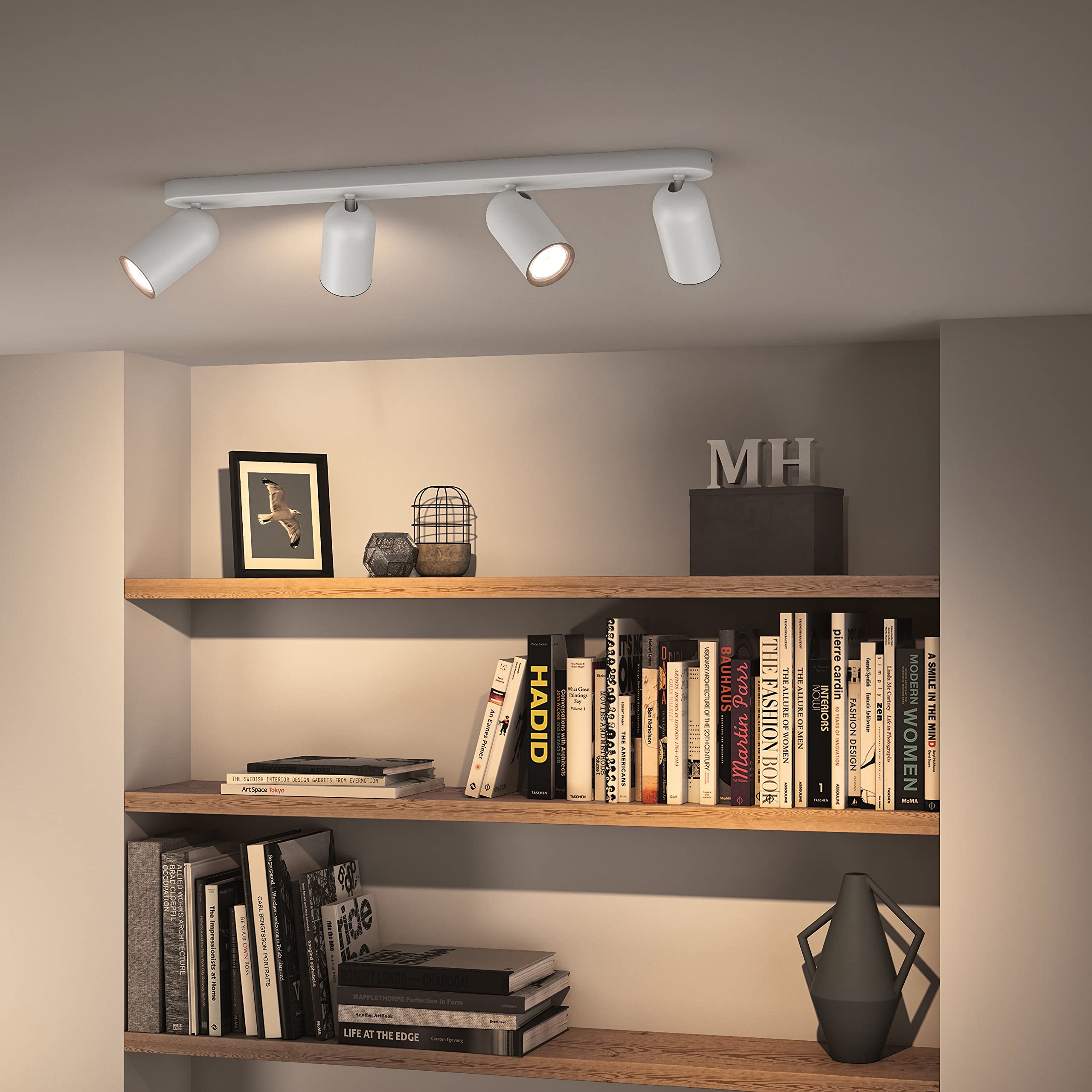 Philips Hue Pongee Foco (Blanco) - 4 luces - Blanco/Color | Foco de techo - GU10 - Hue White and Color Ambiance