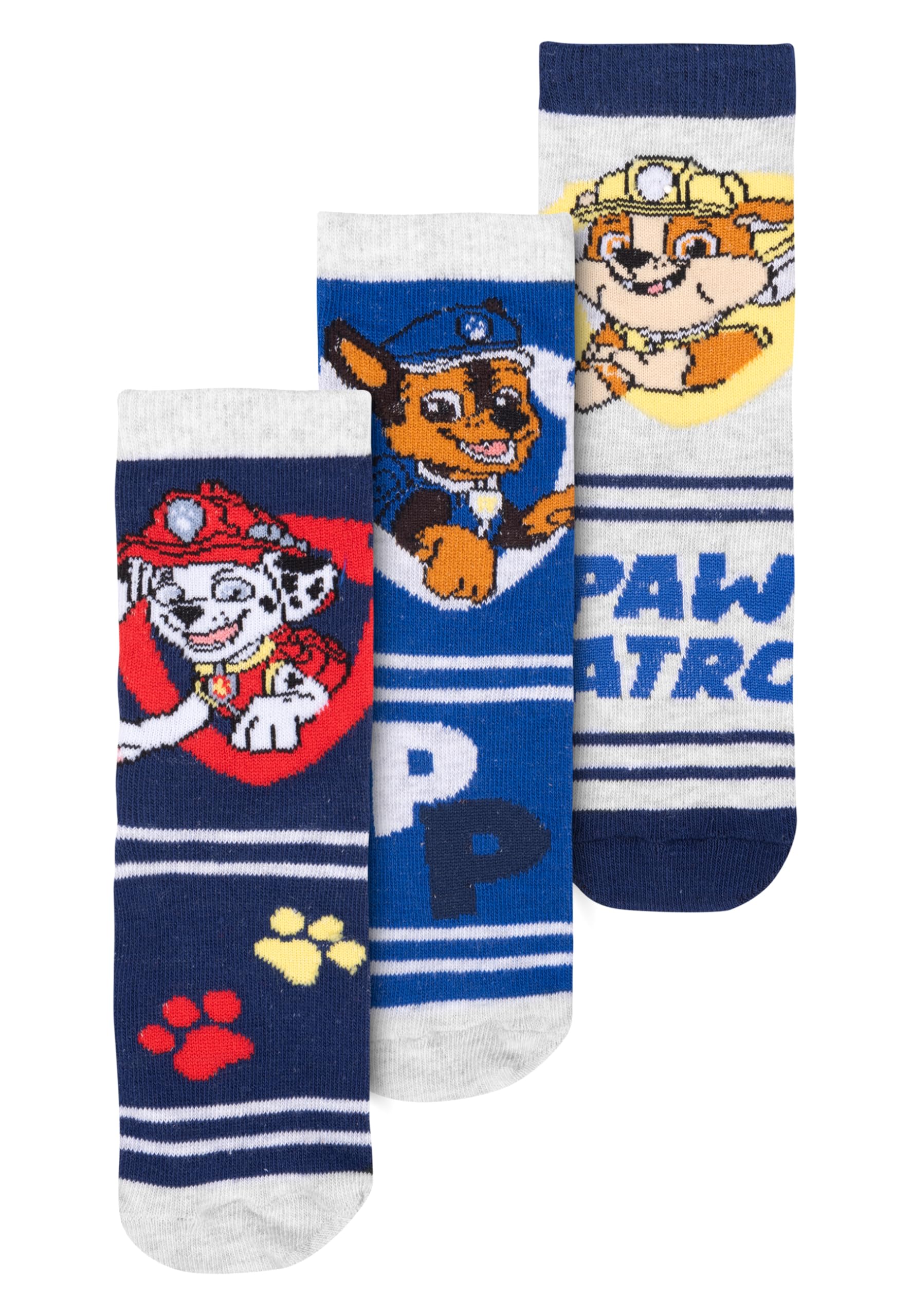 United Labels Boys Blue Paw Patrol Socks For - Children's Trainers Children's Socks (Pack Of 3), 23-26