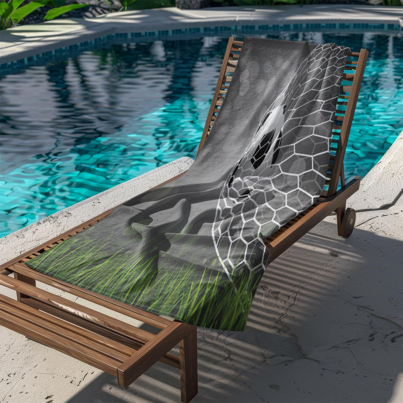 Toalla Playa Gris Verde Blanca Toallas Baño Suave Toalla Microfibra Sin Arena Toallas de Baño Piscina Ducha Absorbente Secado Rápido Beach Towel para Viajes, Natación, Camping 150x180cm