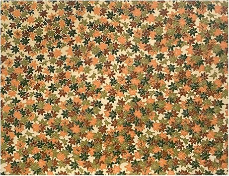 Kolo Newport 8.5" x 11" Expandable Washi Scrapbook, Japanese Hand-Stenciled Covers, Autumn Maple Leaf