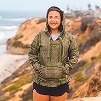 Vista 6 de Authentic Baja Hoodie - Drug Rug - Poncho mexicano - Verde