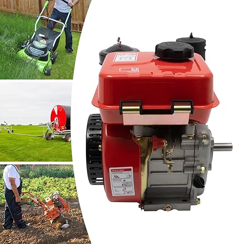 Miniatura 7 de QUEWATSA Motor diésel de 4 tiempos, motor Go Kart de 2.2kW, motor monocilíndrico refrigerado por aire, sistema de arranque de retroceso, motor