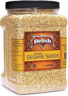 Gourmet Toasted Whole Sesame Seeds by It's Delish – 38 OZ Jumbo Reusable...