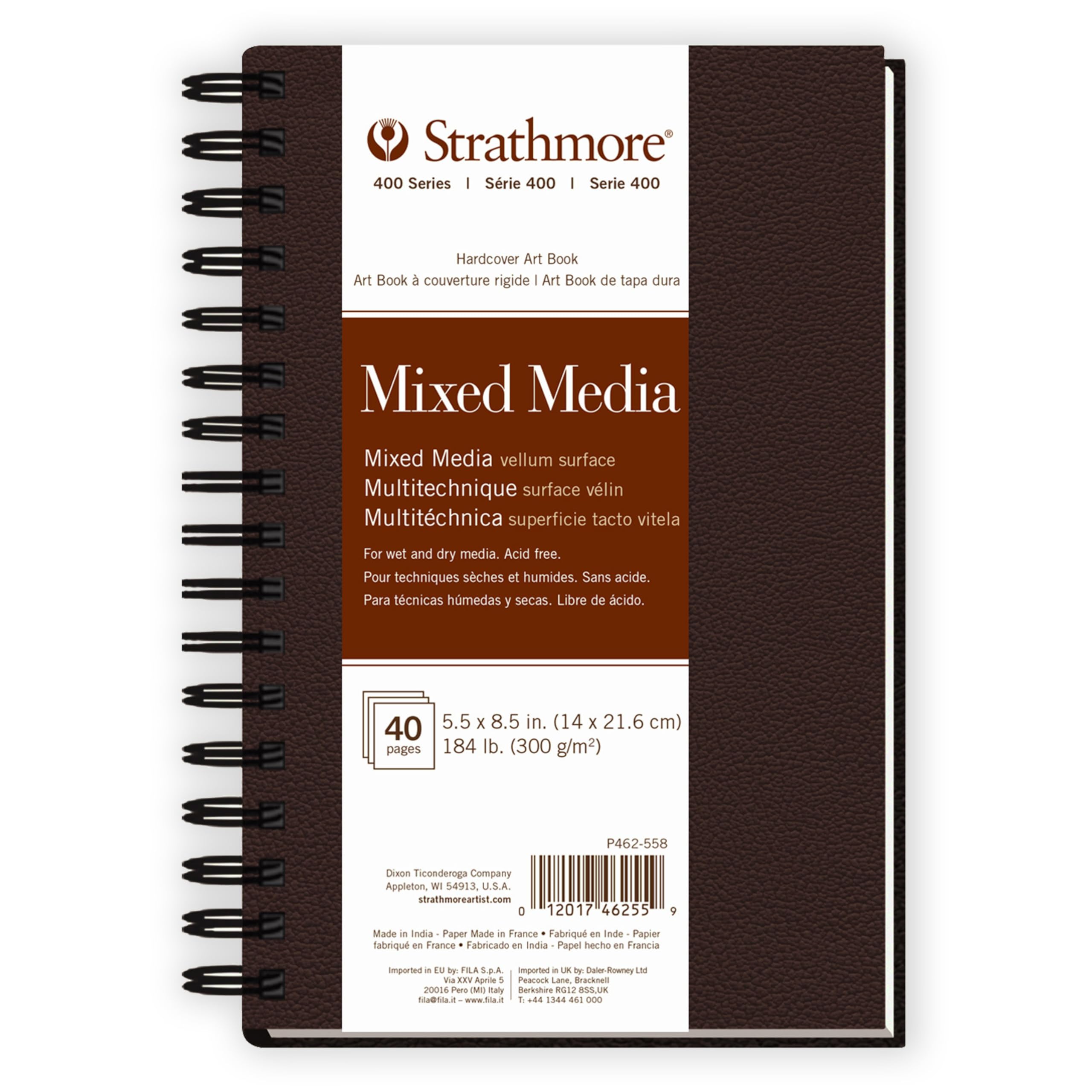 400 Series Mixed Media Paper Art Book, White, 5.5x8.5 in | Great for arts, crafts, displa…