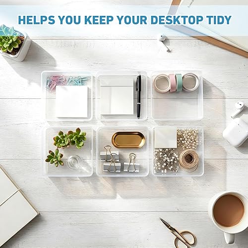 Miniatura 21 de Jetec 6 cajas de almacenamiento de cuentas transparentes de plástico para coleccionar objetos pequeños, cuentas, joyas, tarjetas de visita, piezas