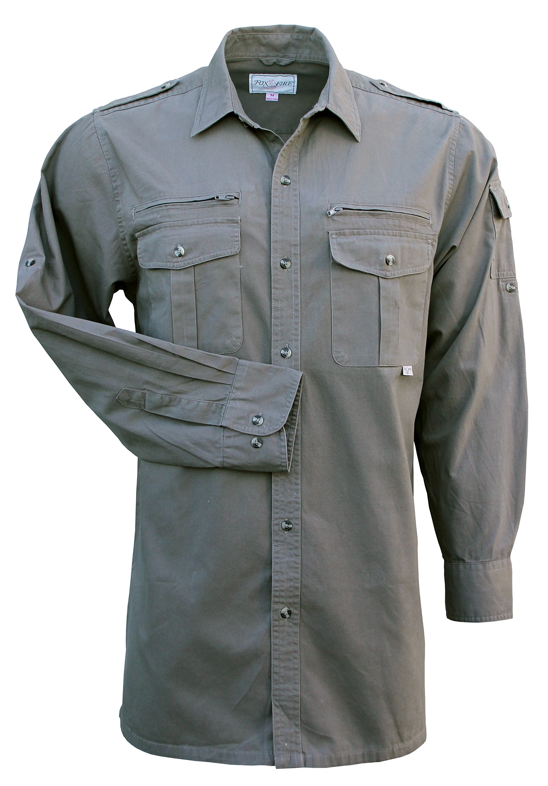 Foxfire Men's Long Sleeve Travel, Outdoor Hiking, or Safari Shirt for Travel, Action & Adventure, Regular & Tall, Cotton