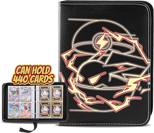 Miniatura 7 de Carpeta de tarjetas para tarjetas de Pokémon con 4 bolsillos, carpetas comerciales para juegos de cartas, funda de colección, se adapta a 440