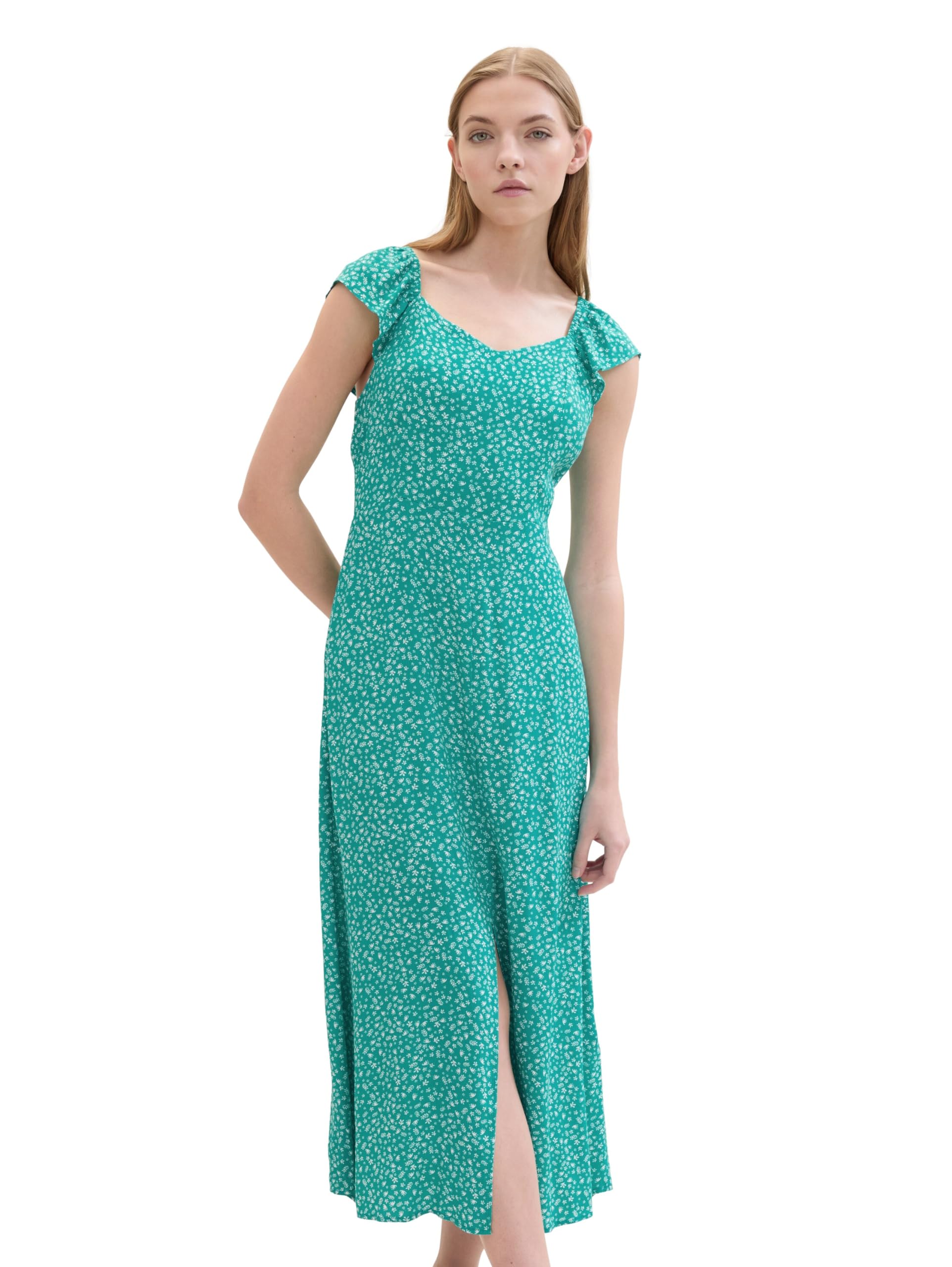 TOM TAILOR Denim Women's Midi Dress with Allover Pattern