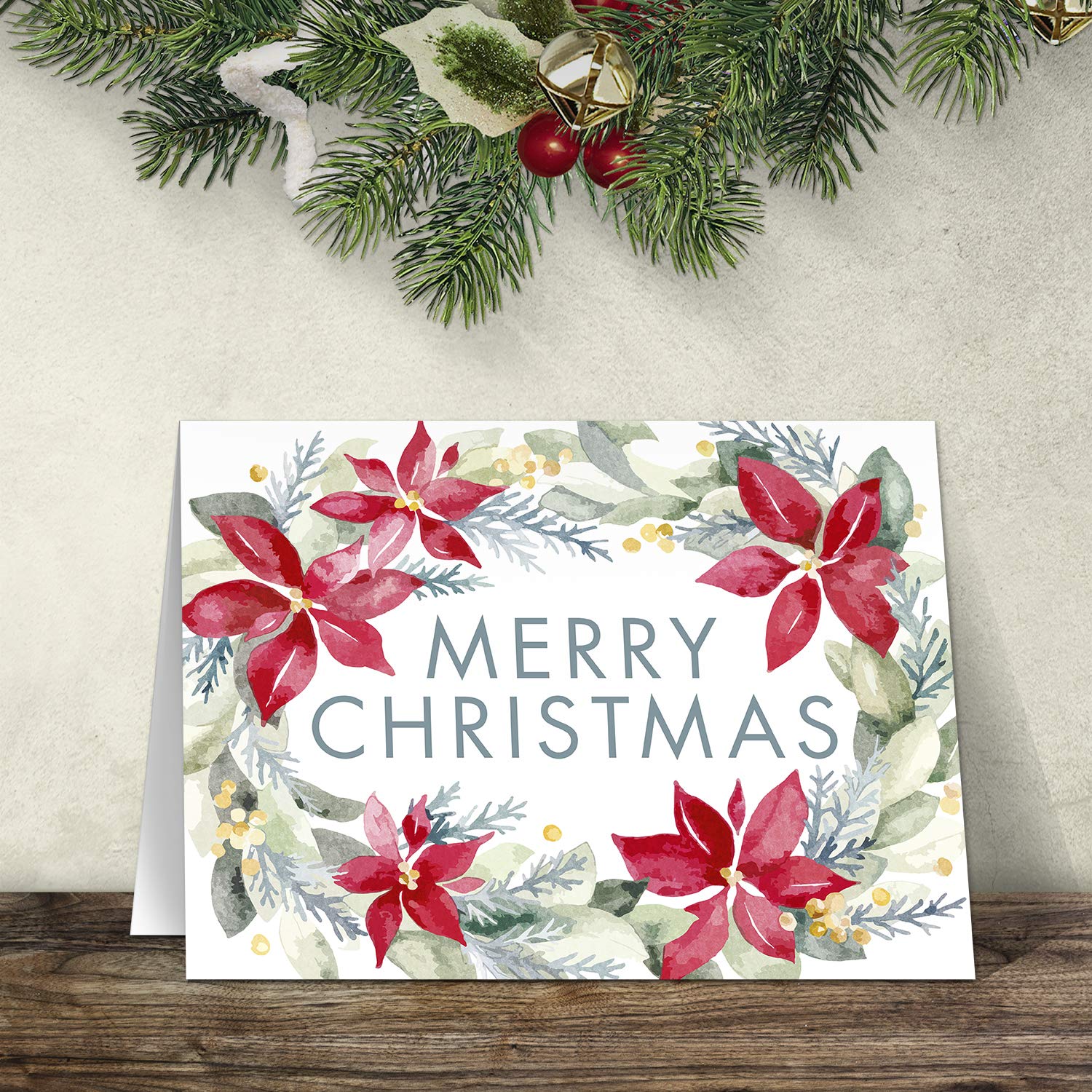 Weihnachtskarten"Merry Day", 24 Weihnachtskarten mit passenden Umschlägen