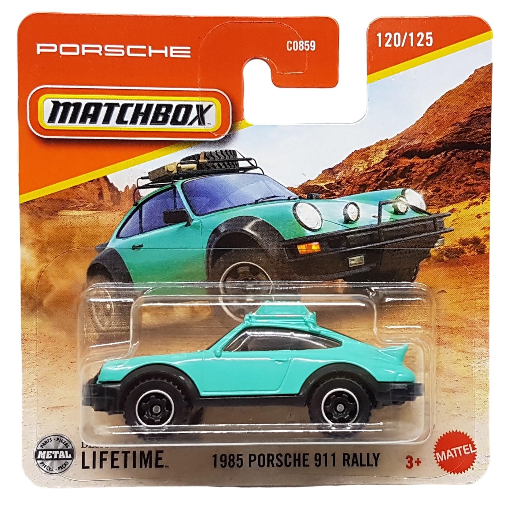 Matchbox - 1985 Porsche 911 Rally - MBX Adventure 120/125 - JBT00 - Short Card - Turquoise - Superfast Lesney - Mattel 2025-1:64