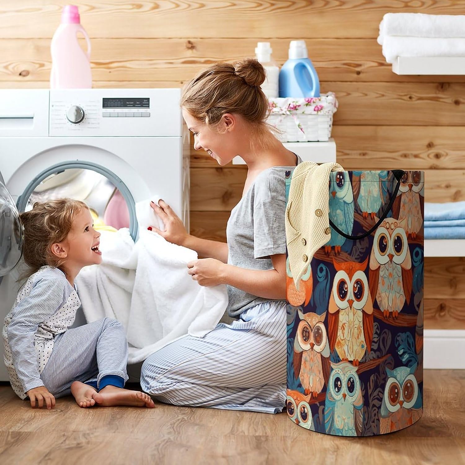 Dirty Clothes Basket Extra Large 110l Open Top Laundry Hamper With Portable Carry Handles, Foldable Waterproof Clothes Basket Spacious Laundry Bag For Bedroom Bathroom Laundry Room Dorm