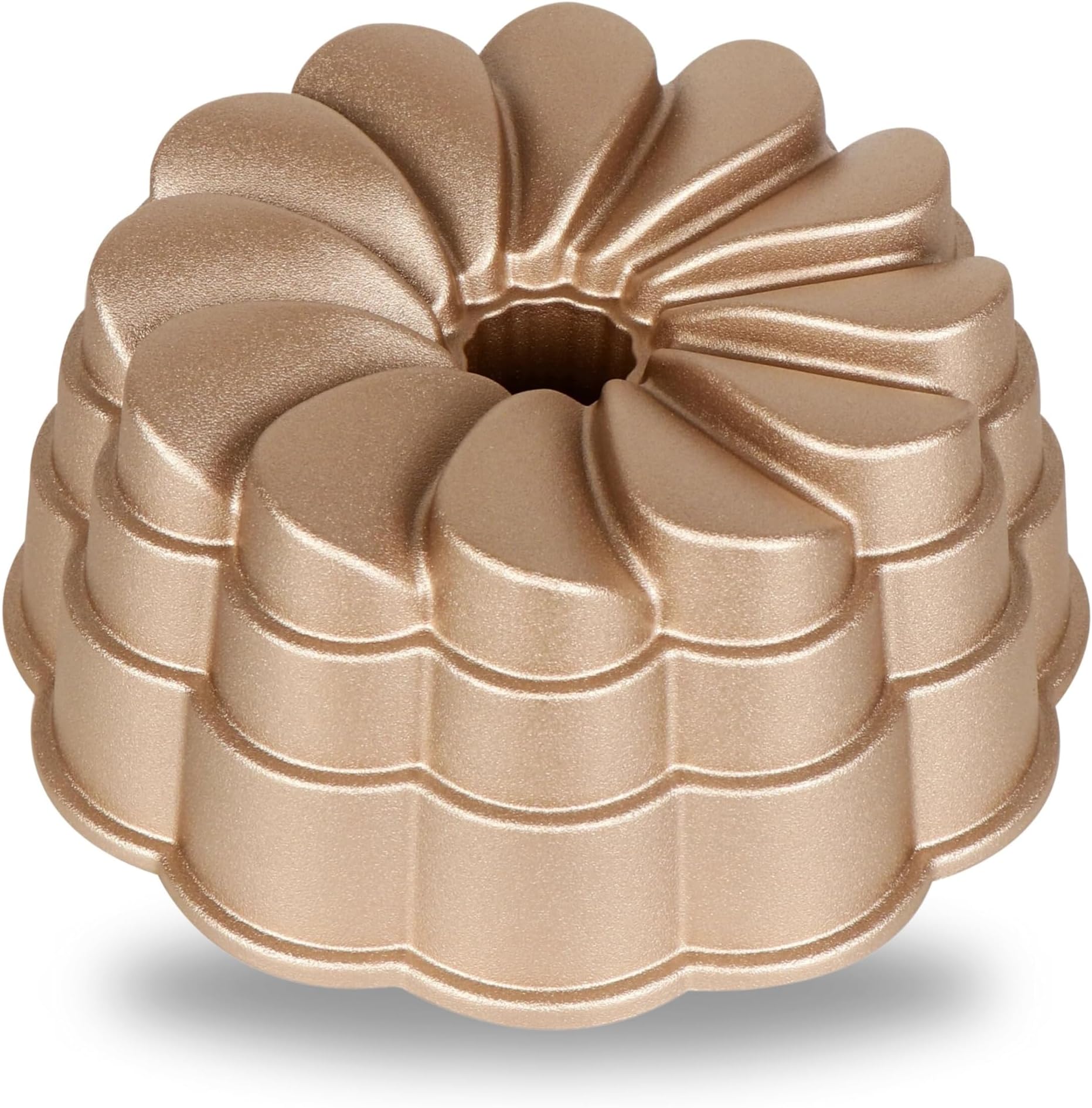 Baker's Secret for Fluted Cake Pan, Fluted Cake Pans, Perfect for Fluted Cakes, Die Cast Aluminum Cake Pans, 2 Layers Non-stick Coating, Novelty Cake Pan - The Cast Aluminum Collection (Petal)