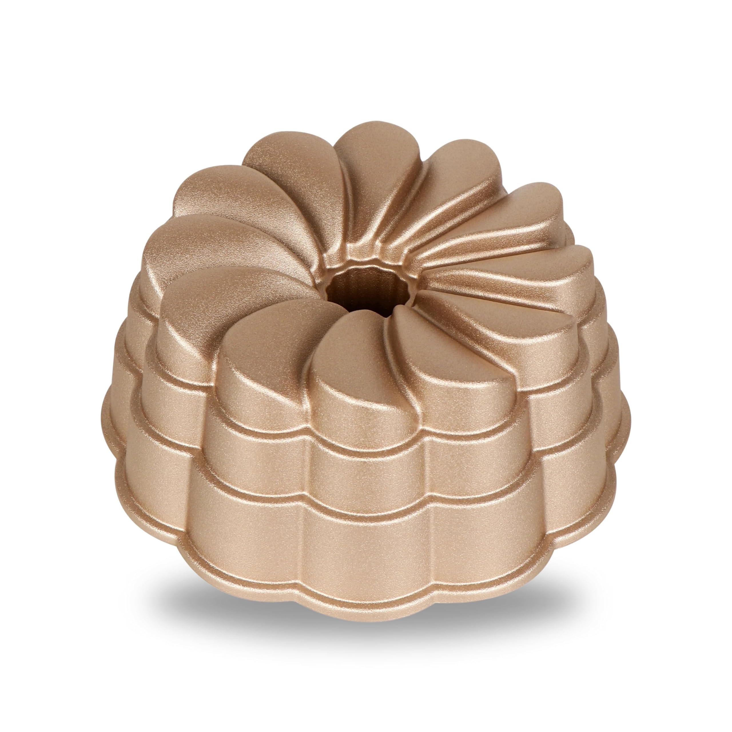 Baker's Secret for Fluted Cake Pan, Fluted Cake Pans, Perfect for Fluted Cakes, Die Cast Aluminum Cake Pans, 2 Layers Non-stick Coating, Novelty Cake Pan - The Cast Aluminum Collection (Petal)