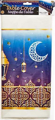 Miniatura 3 de Rubie's Mantel de plástico impreso Ramadán, como se muestra, 54 x 108 pulgadas