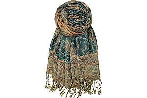Unparalleled Paisley Grace: An Enchanting Scarf Shawl Wrap for Women Drenched in...