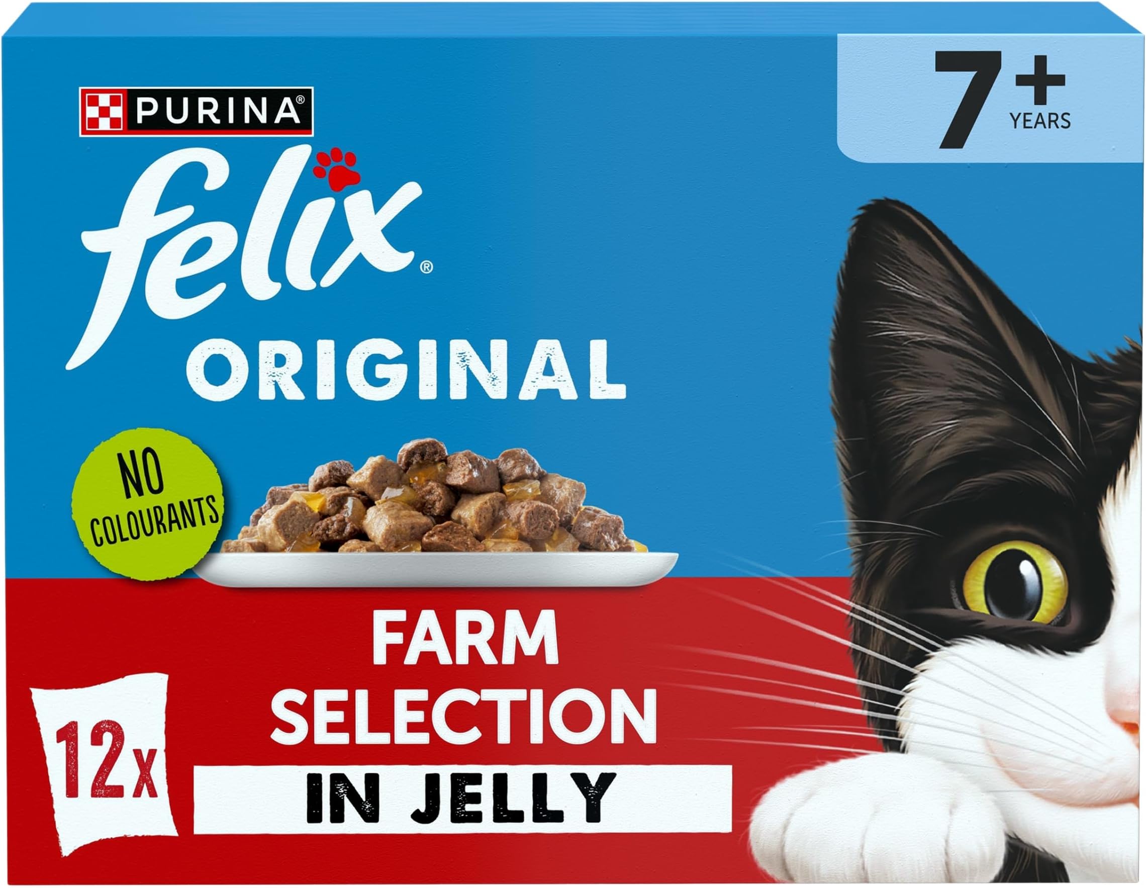Original Senior 7+ Wet Cat Food Farm Selection Jelly Pack of 4