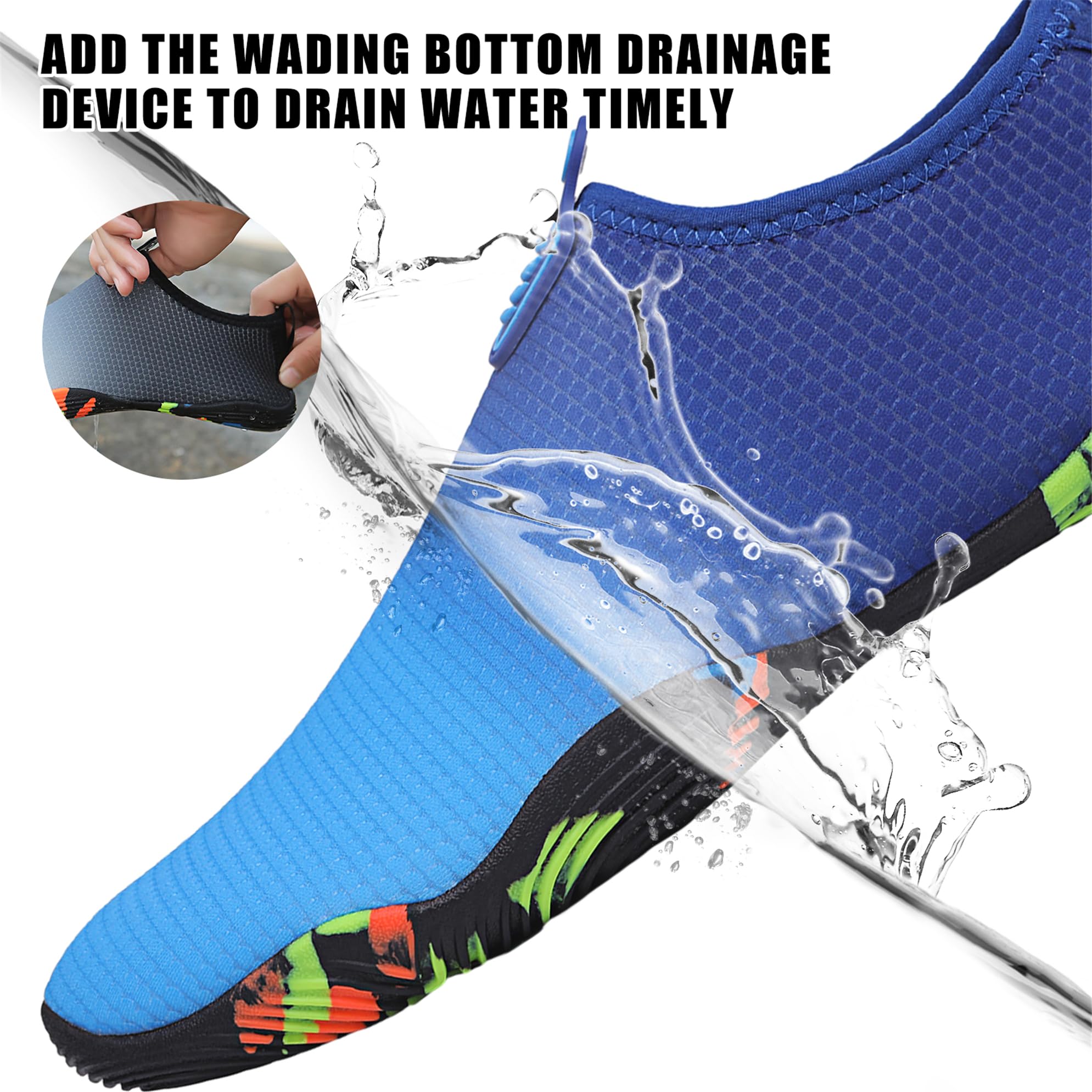 Scarpe da Scoglio Donne Uomo Scarpe Acqua Asciugatura Rapida Traspirante Scarpette da Mare Acquatici Spiaggia Scarpe da Immersione Scoglio Bagno Scarpette da Surf Scarpe da Sport Acquatici