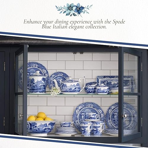Miniatura 6 de Spode Blue Italian - Juego de 6 tarros para especias, recipientes rellenables para hierbas mixtas, perejil, pimienta, canela, romero, albahaca