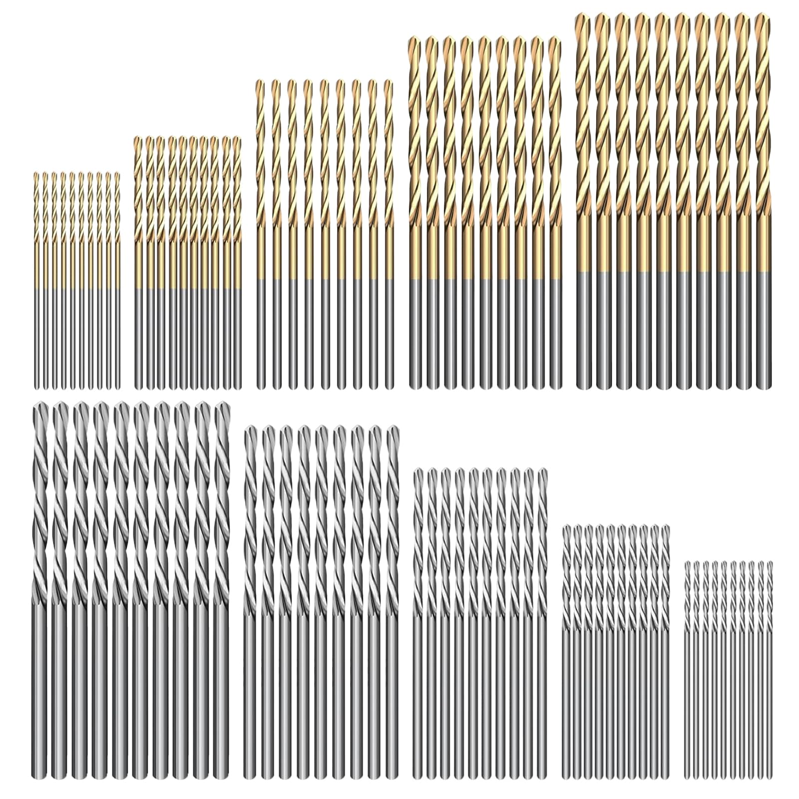 100PCS Mini Twist HSS Drill Bit Set 1mm/1.5mm/2mm/2.5mm/3mm impact Hss Small Drill Bits Set for Model Making Jewelry DIY Crafts Drilling Holes Woodworking