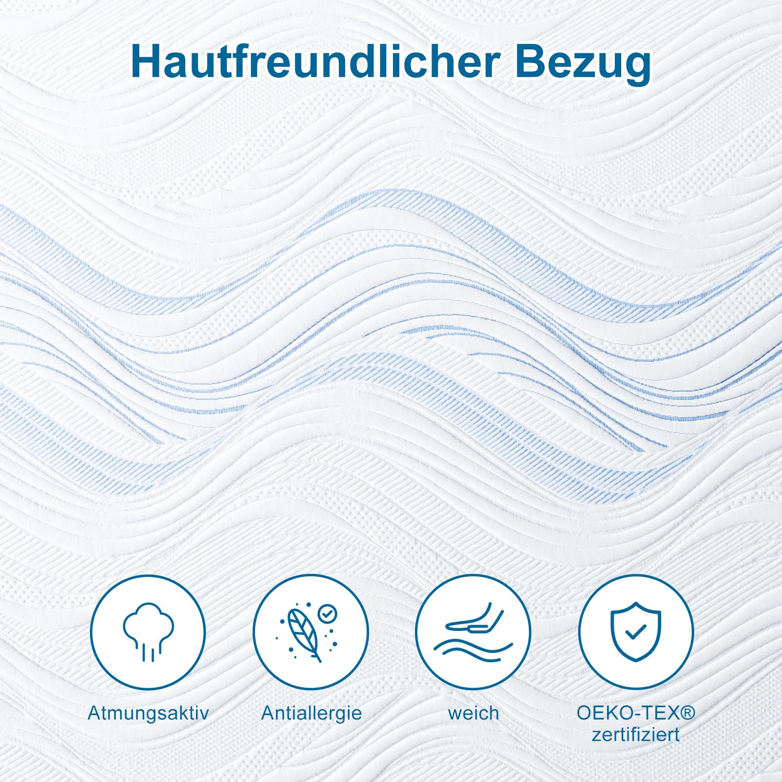 BedStory Topper 180x200cm H3 H4 aus 10cm Hoch Gel kaltschaum, Hart Matratzentopper für Bett Boxspringbett Schlafsofa Wohnwagen, Öko-TEX® Zertifiziert Matratzen Topper mit Waschbarer Bezug