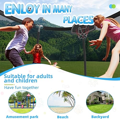 Miniatura 45 de Tranpoline - Tranpoline para exteriores de 16 pies, 14 pies, 12 pies, 10 pies, para niños y adultos, capacidad de peso de tranpoline de 300 a 1000