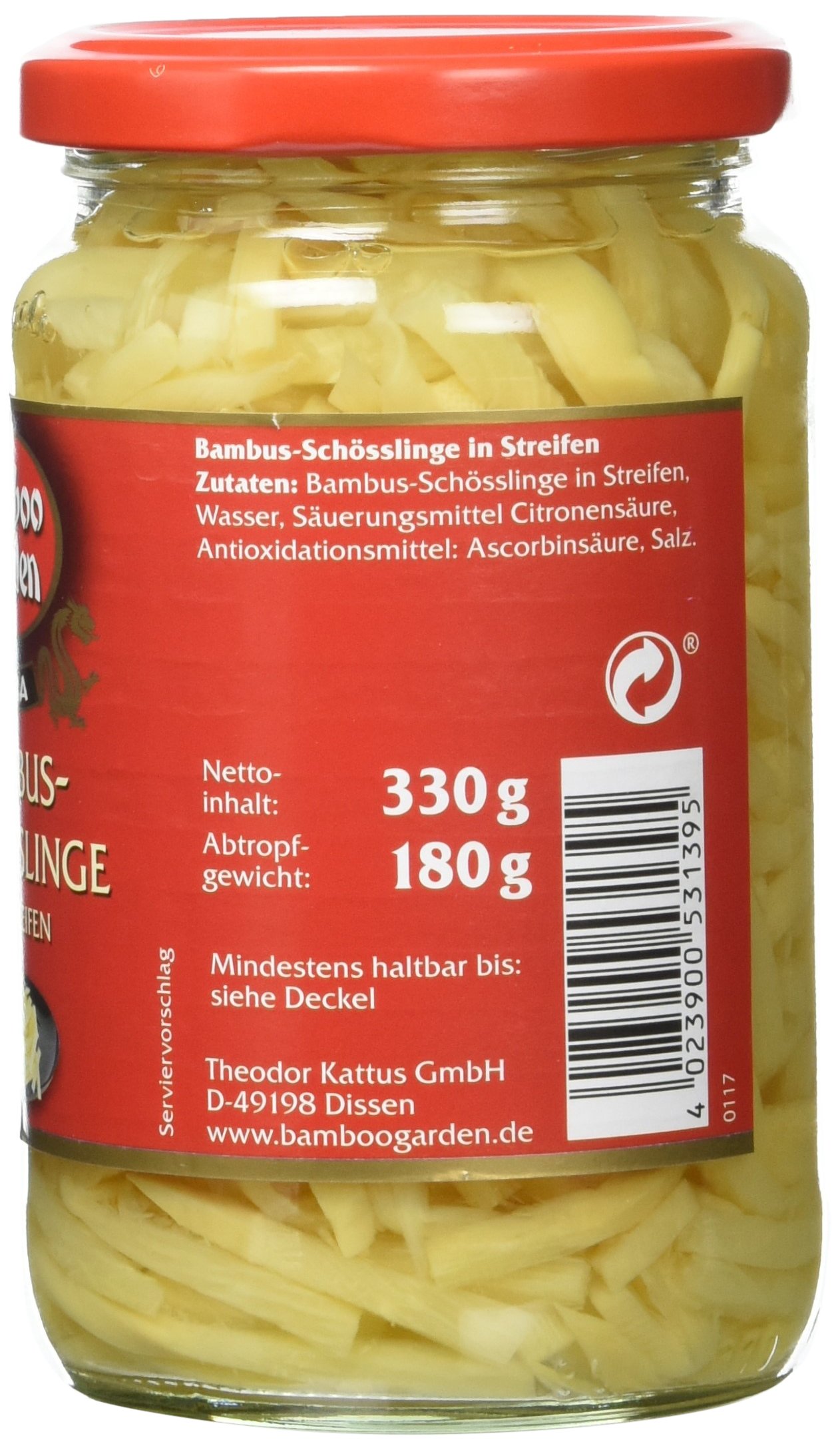 Bamboo Garden Bambusschoesslinge in Streifen 330g, 2er Pack (2 x 330 g) :  Amazon.de: Lebensmittel & Getrnke