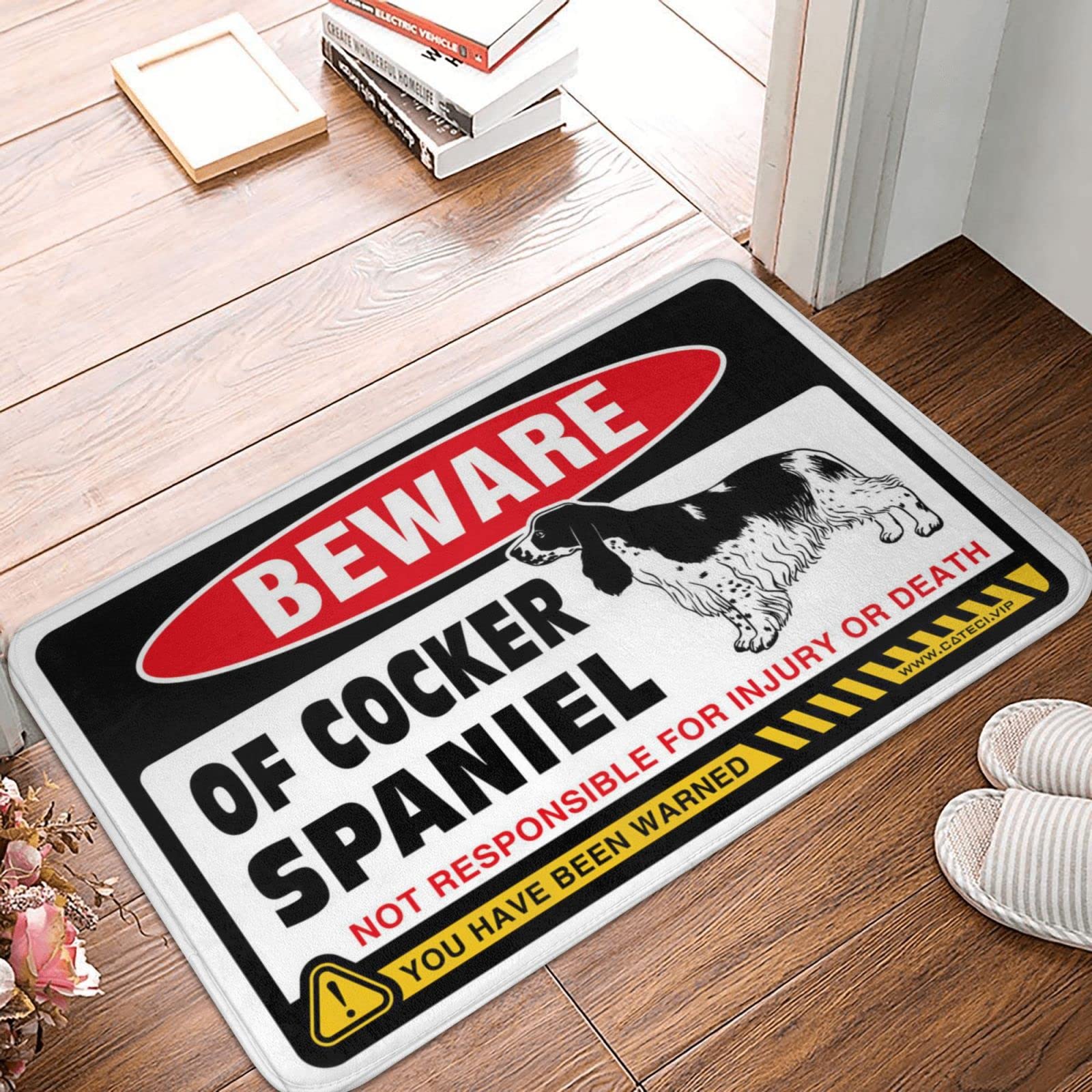 Tapis rétro cocker Spaniel pour sublimer votre porche en automne