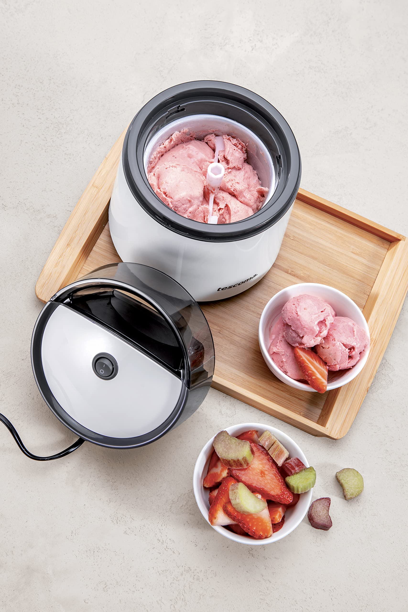 Tescoma 908660 Gelatiera elettrica con contenitore refrigerante, capacità 800 ml, lineaGrandCHEF