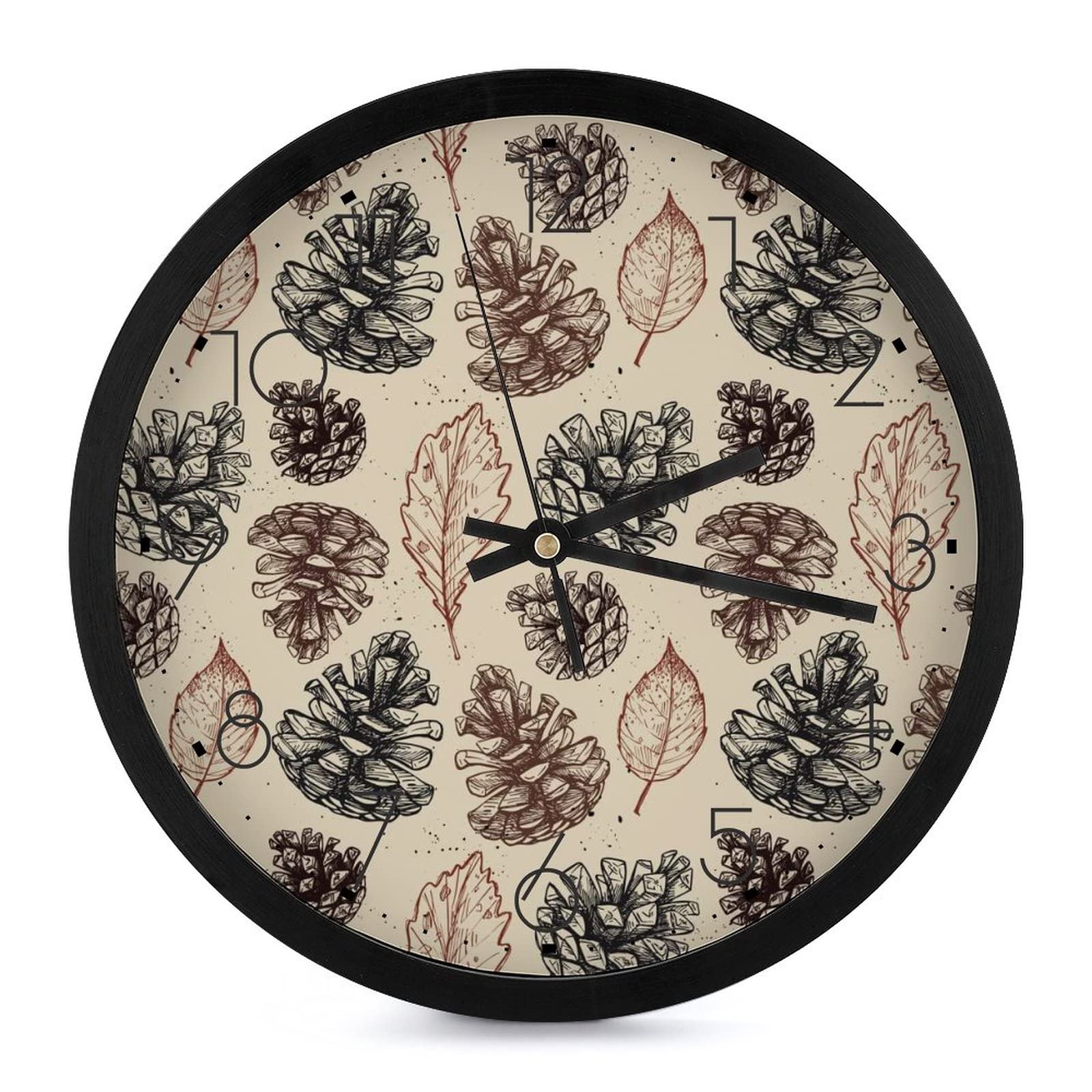 Horloge murale décorative à grands chiffres pour salon et chambre