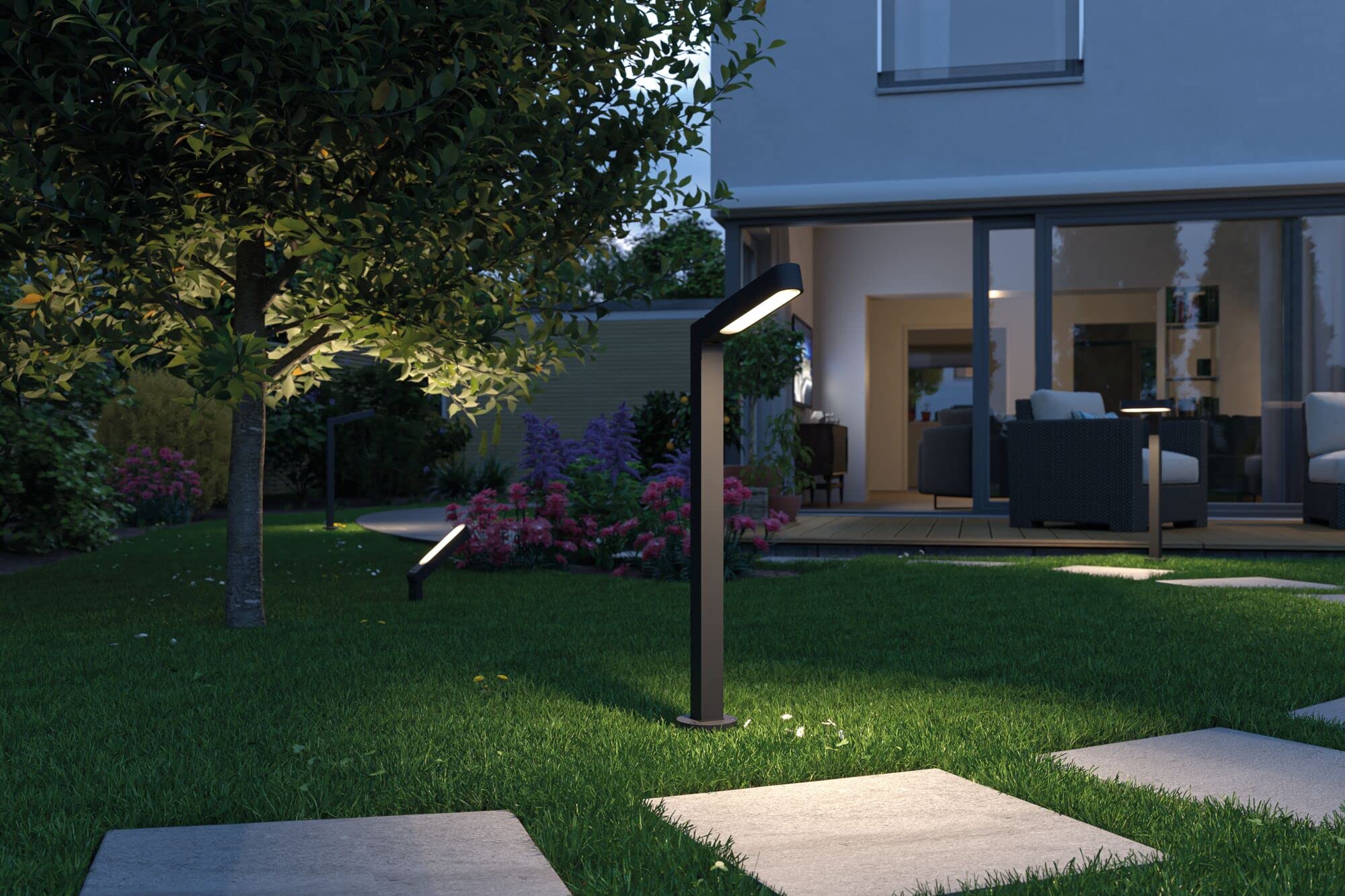 Paulmann 94546 Plug & Shine LED oprawa zewnętrzna Plug & Shine oprawa słupkowa Ito pozioma IP65 1x6 Watt ściemn. antracyt, metal, tw. szt. 3000 K