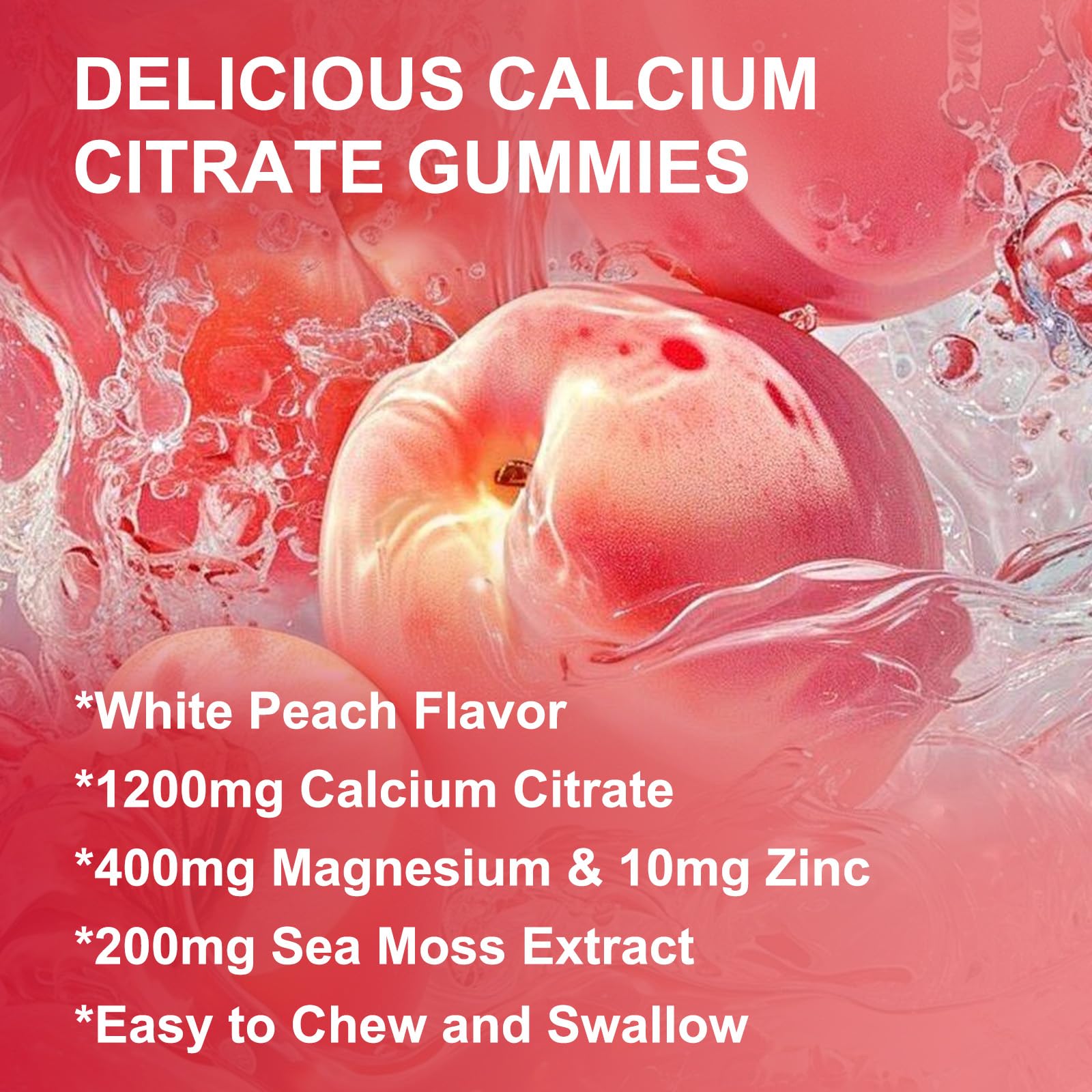 Calcium Citrate 1200mg Gummies with Vitamin D3 K2 for Women & Men, 60Ct — Amazon image 7