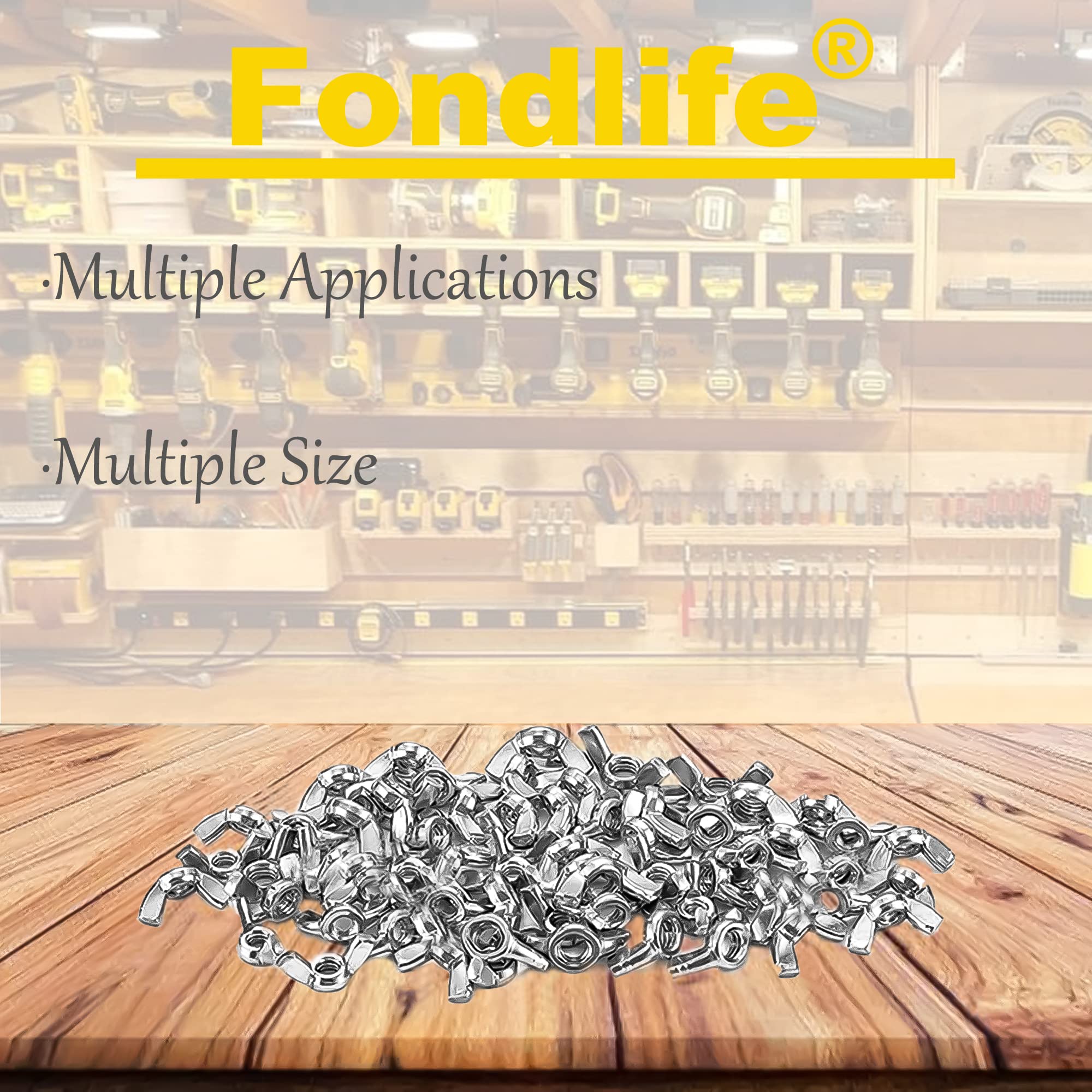 Dadi con Alette, Kit di 75 dadi a Farfalla in Acciaio Inossidabile con 36 Rondelle, Filettatura Metrica per Viti a Farfalla, dadi a Farfalla a Vite Manuale M5 M6 M8