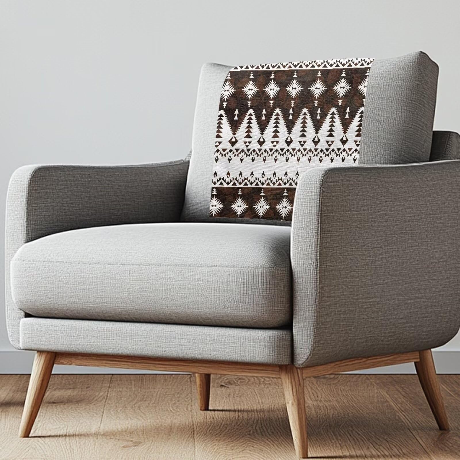 NETILGEN Headrest Cover for Recliner, Aztec Tribal Style Non Slip Recliner Headrest Cover for Furniture Slipcovers 1 Pack Couch Head Protector for Home Dining Room — image 1