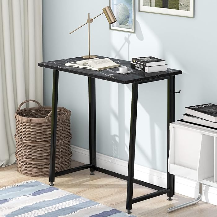 Buy Folding Computer Desk Portable Compact Writing Study Desk for Small
