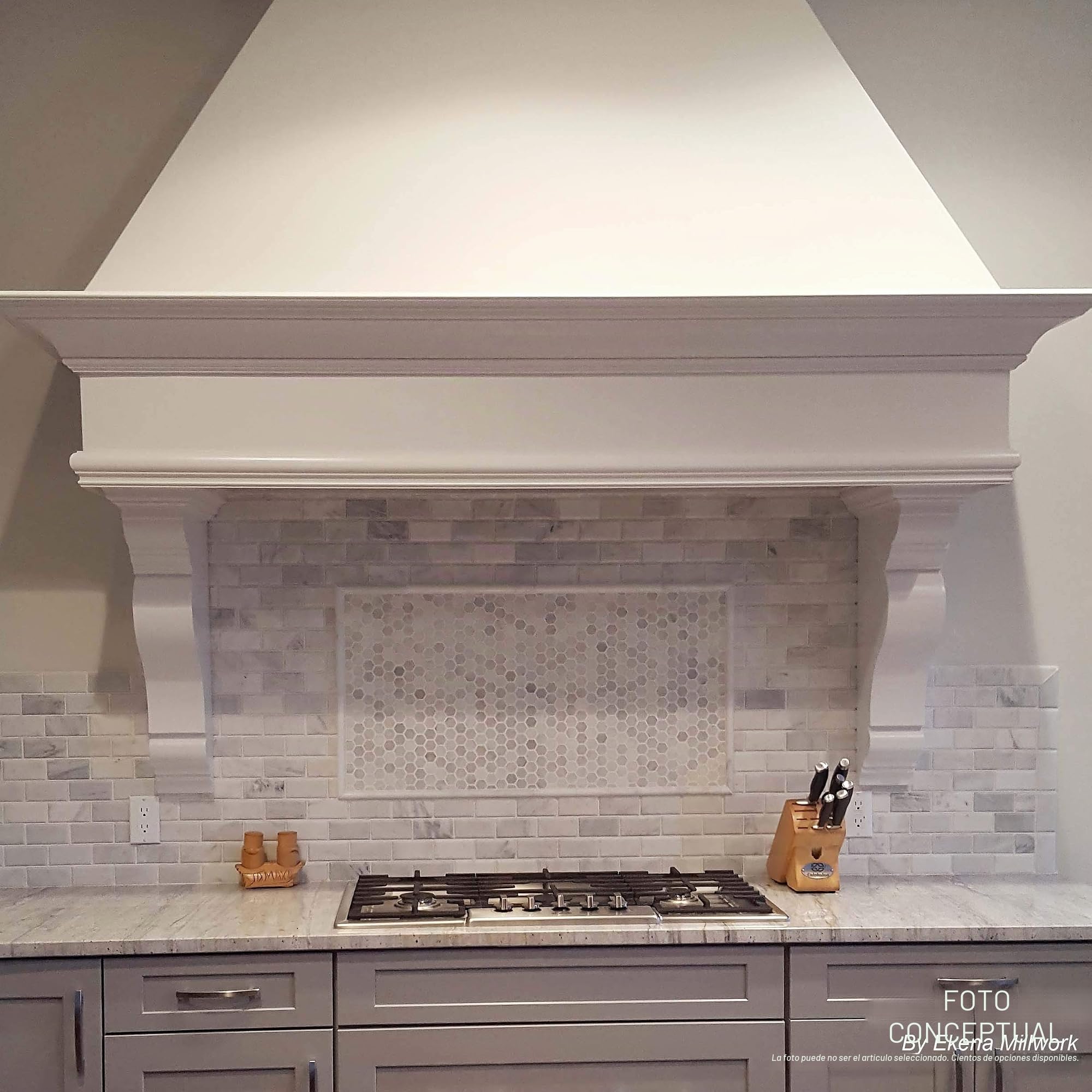 Ekena Millwork Devon COR04X04X07DE Ménsula, blanca, 10,2 x 10,2 x 19 cm (ancho x profundidad x alto)