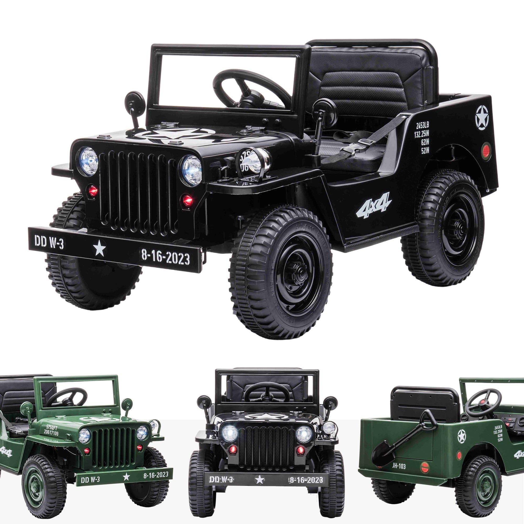 12v Hotchkiss Willys Mini Jeep Style For Kids Electric Ride