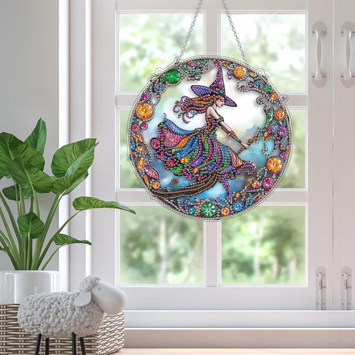 SKRYUIE Halloween Hanging Pearl Diamond Art Kits for Adults Suncatcher A31 image 5