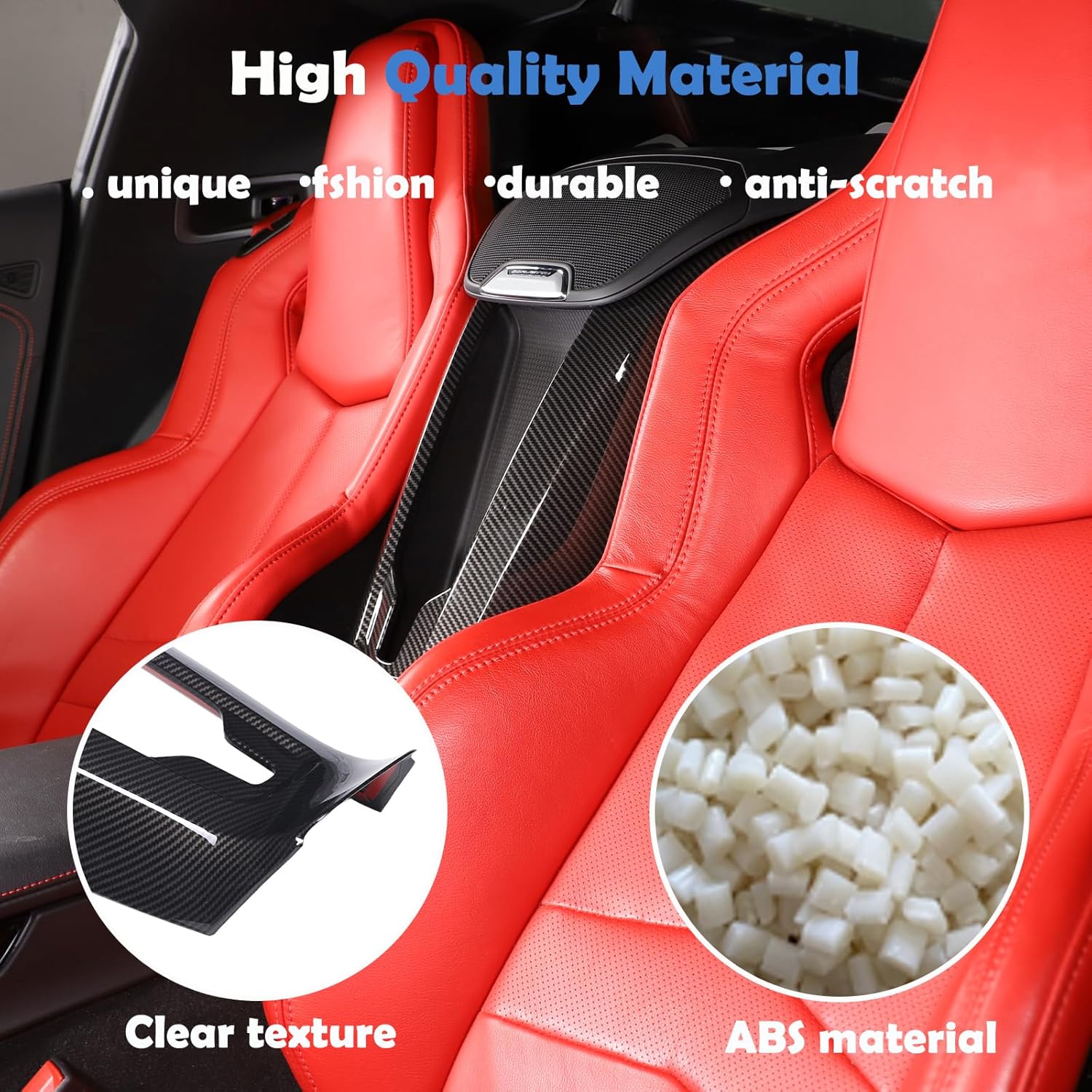 Carbon fiber pattern Phone Charger Cover Compatible with Chevrolet Corvette C8 2020-2023, Armrest box wireless charging cover trim, Interior Center Armrest Accessories 1PCS (carbon fiber pattern)