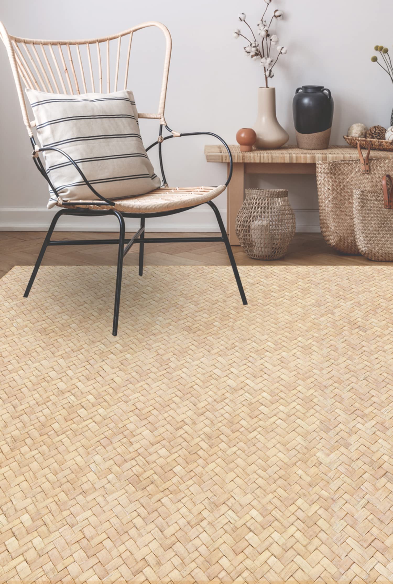 VINILIKO Design | Alfombra Vinílica Sétif 100x133 cm - Antideslizante, Impermeable, Lavable - Varios Tamaños - Alfombra Vinilo Salón, Cocina