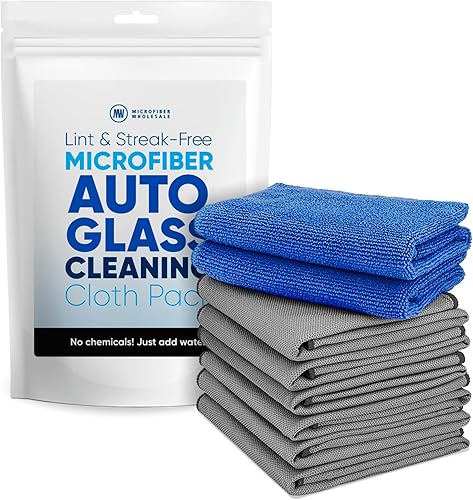Claro Glass Towels Detalles de Automóvil Paquete de 8 – Paño Limpiador de Parabrisas Sin Rayas | Limpiador de Vidrio para Automóvil para Ventanas de