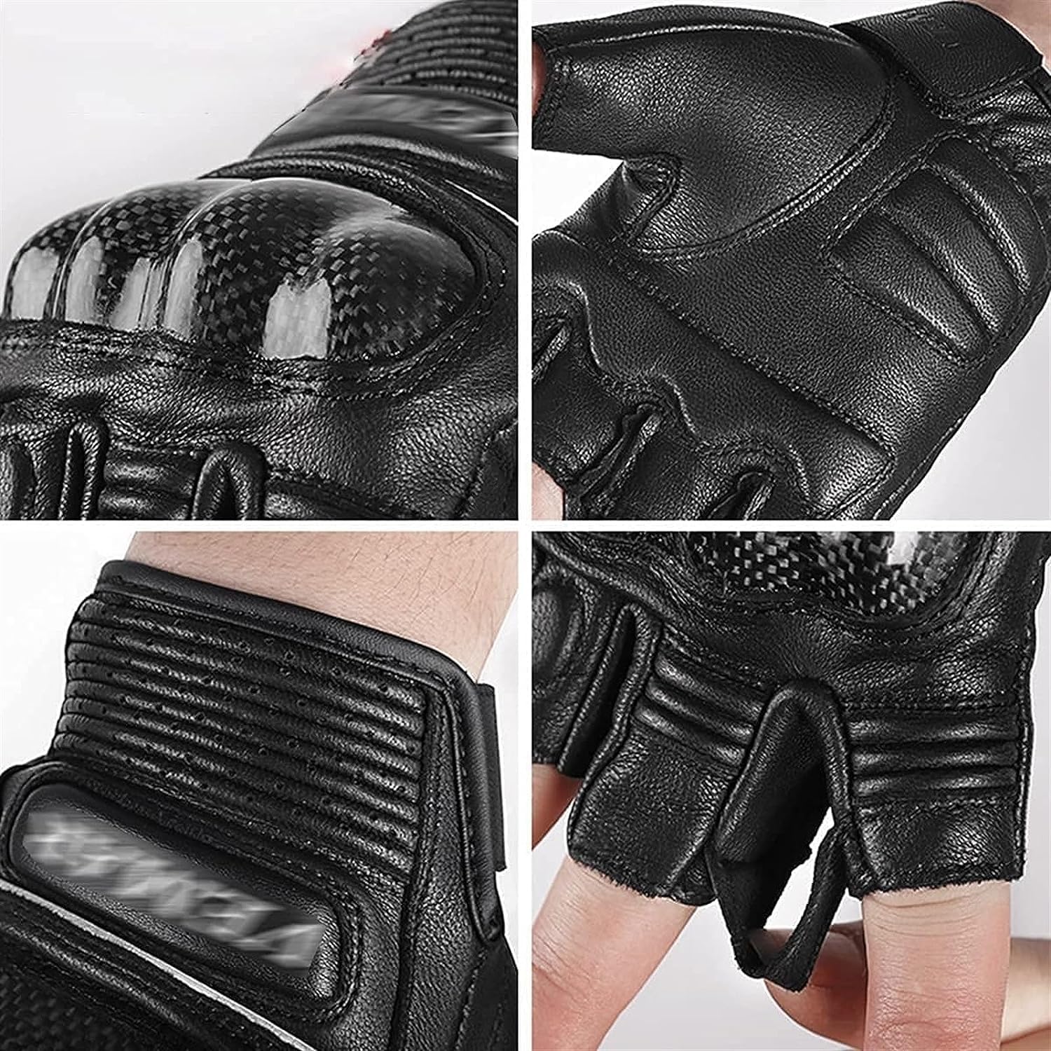 Fahrradhandschuhe Halbfinger-Handschuhe For Gewichtheben, Sommer-Fahrrad-Leder-Herren-Fahrradhandschuhe Kletterhandschuhe