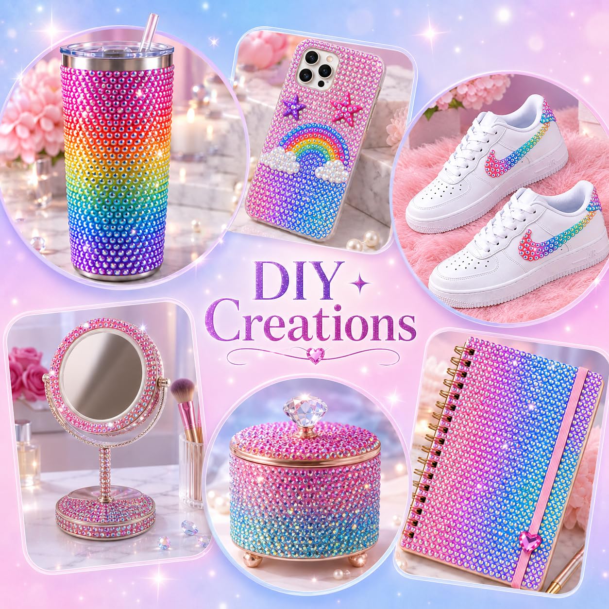 60 Color Bedazzling Kit - 48000 Rhinestones -6