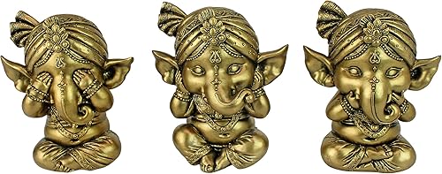 Vista 16 de Grande oír ver hablar ningún mal elefantes