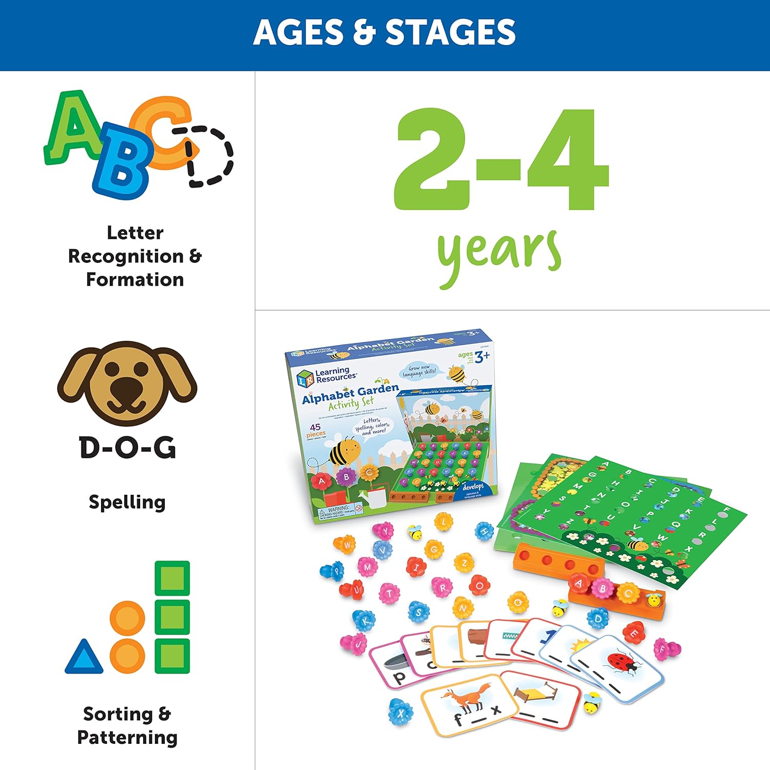 Learning Resources Alphabet Garden Activity Set - 45 pieces, Ages3+ Toddler Learning Activities - Image 5