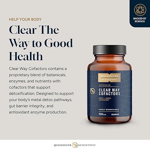 Miniatura 3 de Quicksilver Scientific Clear Way Cofactors - Apoyo de limpieza de desintoxicación corporal con vitamina B1, extracto de diente de león, quercetina y