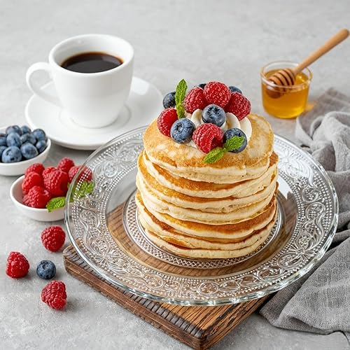 Miniatura 3 de Frcctre Paquete de 12 platos de ensalada de vidrio, platos pequeños de postre de vidrio de 7 pulgadas, plato de fruta, aperitivo, platos de