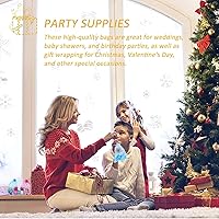 Vista 5 de 100 bolsas de organza azul transparente con cordón para regalo, para joyas, fiestas, bodas, fiestas, festivales, bolsas de dulces (4 x 6)