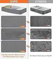 Vista 3 de punemi Under Bed Storage Containers with Lid, 2 Pack Large Soft Foldable Storage Bags for Clothes, Coats, Sweaters, Blankets, Water-Resistant Inner